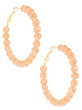 Layla Beaded Hoops | Beige