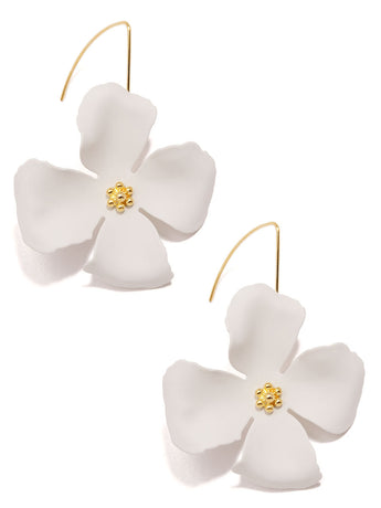 Blair Threader Earrings | White