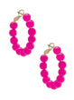 Layla Beaded Hoops | Fuchsia