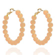 Layla Beaded Hoops | Beige