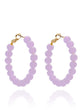 Layla Beaded Hoops | Lavender