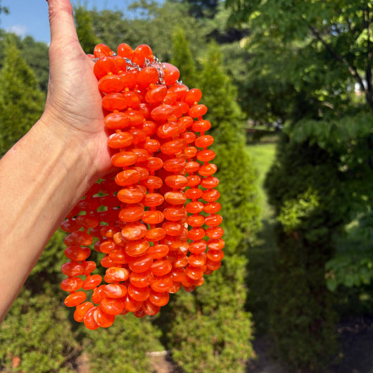 Emily Candy Bead Necklace • Orange