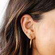 Endless Hoop Thin Gold Earrings 30 mm
