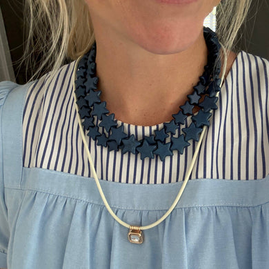 Star Mini Necklace • Navy