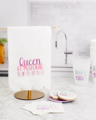 Queen of Mahjong Tea Towel