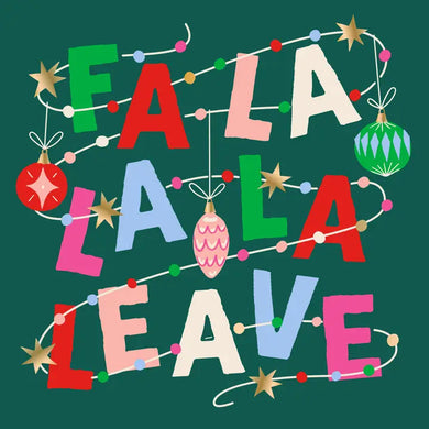 Christmas Cocktail Napkins | Fa La La Leave