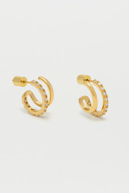 Double Illusion Hoop Earrings