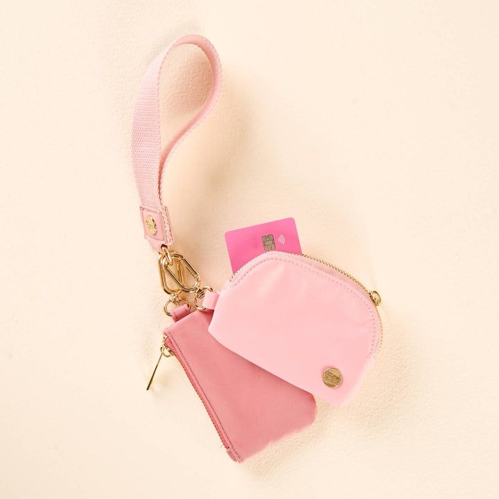 Dynamic Duo Pouch Wristlet | Rose
