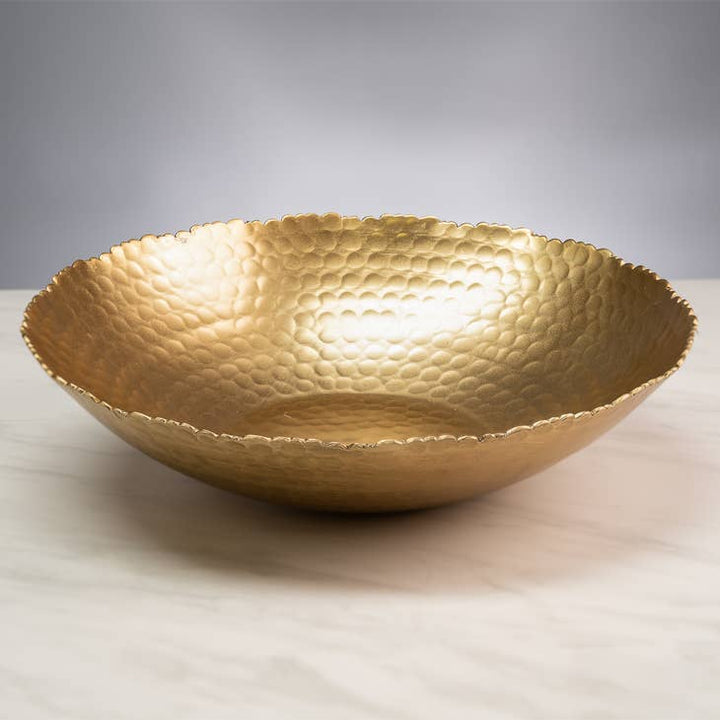 Gold Hammered Torn Edge Bowl