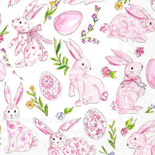 Pink Bunny Cocktail Napkins
