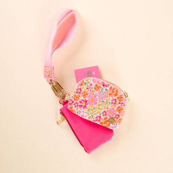 Dynamic Duo Pouch Wristlet | Secret Garden Pink