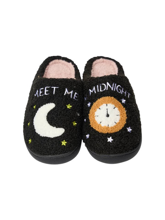 Meet Me At Midnight Slippers | Black