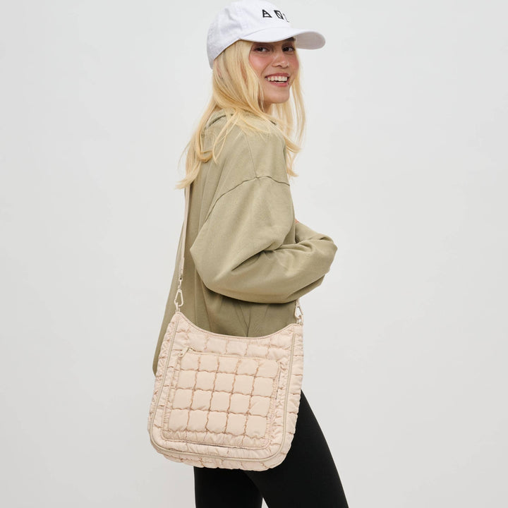 Aura Quilted Puffer Crossbody | Cream