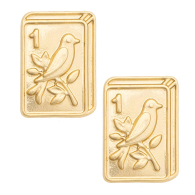 Bird Bam Stud Earrings • Gold