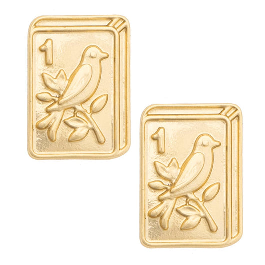 Bird Bam Stud Earrings • Gold