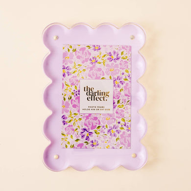 Scalloped Acrylic Frame Rectangle | Purple