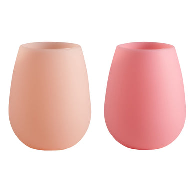 Fegg Stemless Glasses | Flamingo + Lotus