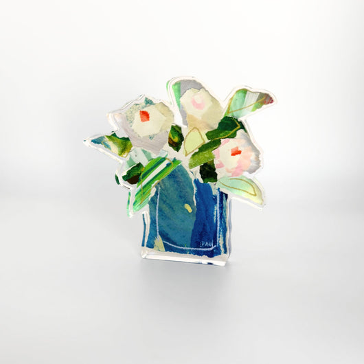 Fresh Cut Blooms Acrylic Block | Large