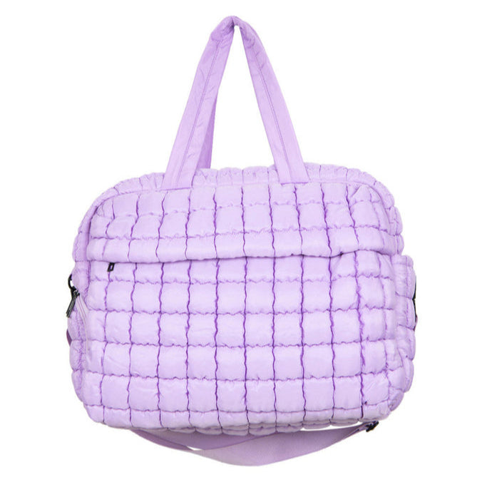 Quilted Weekender Bag | Light Purple