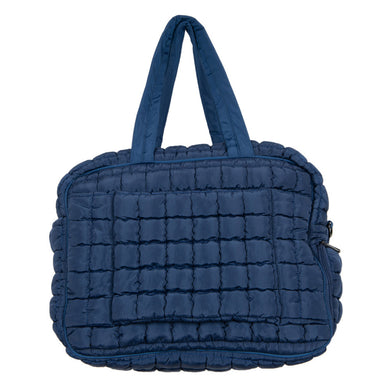 Quilted Weekender Bag | Navy