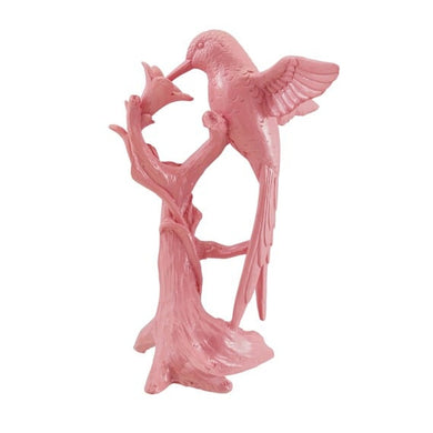 Resin Hummingbird on Branch, Pink