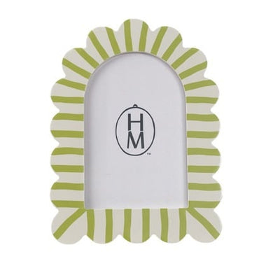 MDF Striped Scalloped Photo Frame