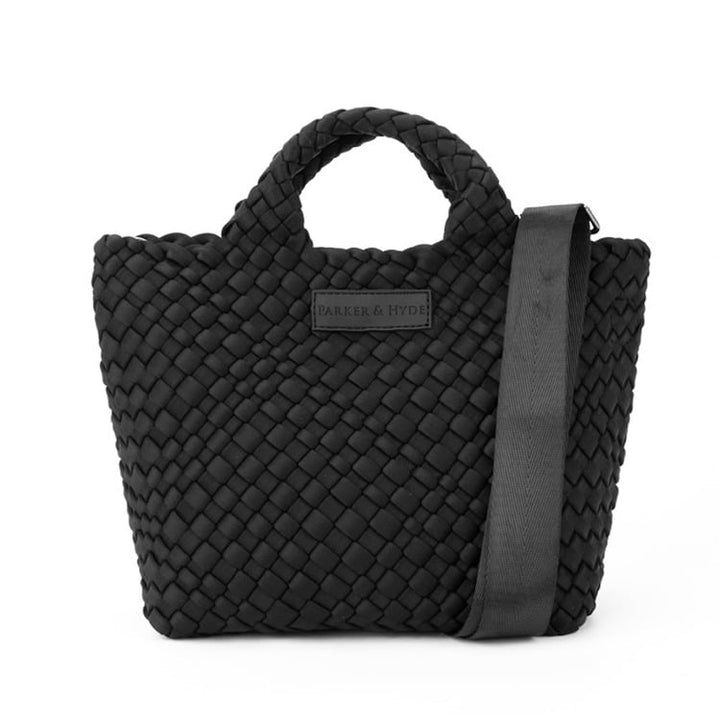 Mini Woven Tote - Jet Black