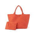 Oversized Woven Tote - Burnt Orange