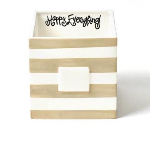 Medium Nesting Cube | Neutral Stripe