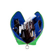 Kusshi Signature Makeup Bag l  Kelly Green + Navy