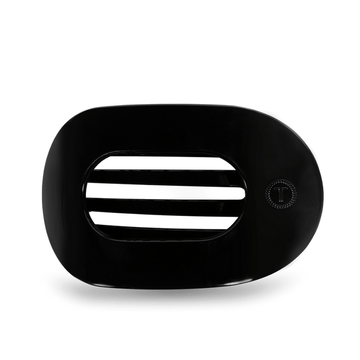 Large Flat Round Clip | Jet Black