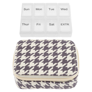 TRAVEL PILL CASE  HOUNDSTOOTH (F25)