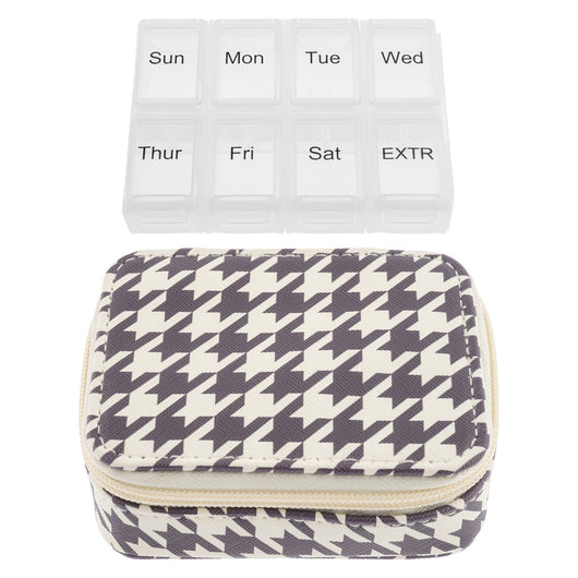 TRAVEL PILL CASE  HOUNDSTOOTH (F25)