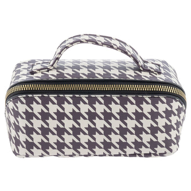 MINI ZIP COSMETIC BAG  HOUNDSTOOTH (F25)