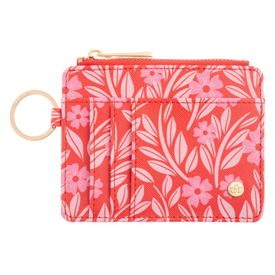 CARD WALLET  RED FLORAL (S26)