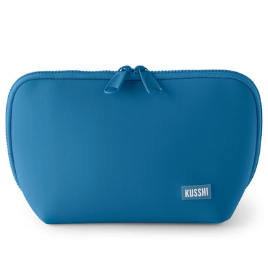 Neoprene Makeup Bag Midnight Teal/ Raspberry