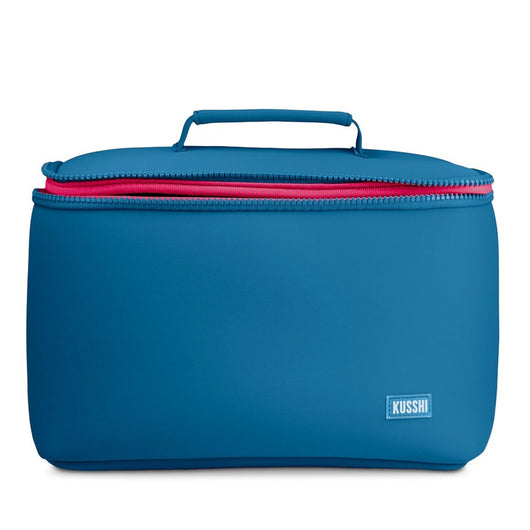 Neoprene Large Train Midnight Teal/ Raspberry