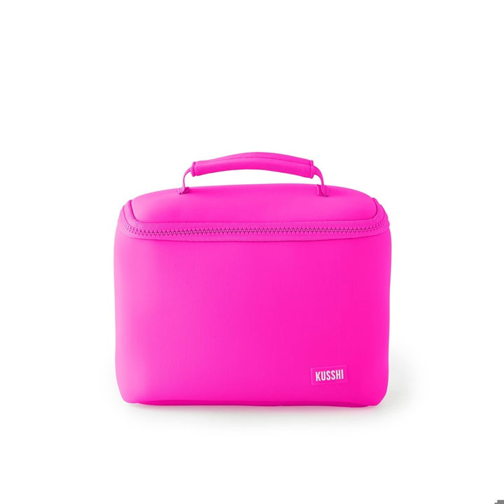 Neoprene Small Train Case | Pink + Indigo