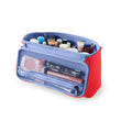 Neoprene Large Train Case | Coral Red + Periwinkle
