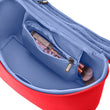 Neoprene Large Train Case | Coral Red + Periwinkle