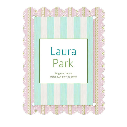 Rosemary Stripe Pink Scalloped Picture Frame