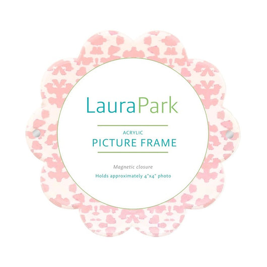 4x4 Round Chintz Rose Acrylic Picture Frame