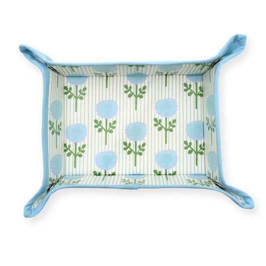 Marigold Ticking Stripe Blue Snap Tray
