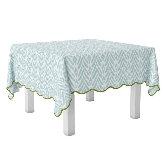 Petite Frond Blue Square Game Tablecloth