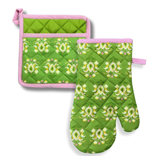 Rosemary Meadow Oven Mitt and Pot Holder Set
