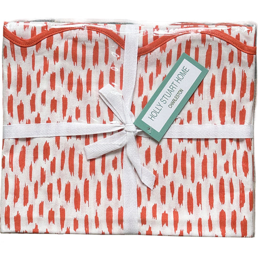 Scalloped Square Tablecloth | Orange
