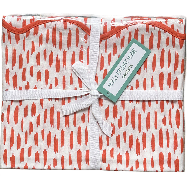 Scalloped Square Tablecloth | Orange