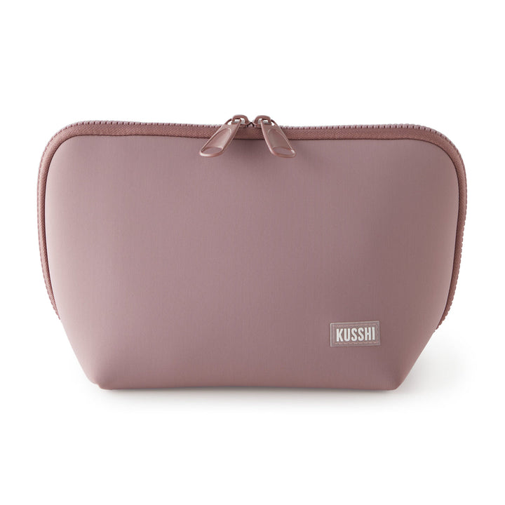 Neoprene Makeup Bag | Mauve + Stone