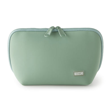 Neoprene Makeup Bag | Sage + Coral