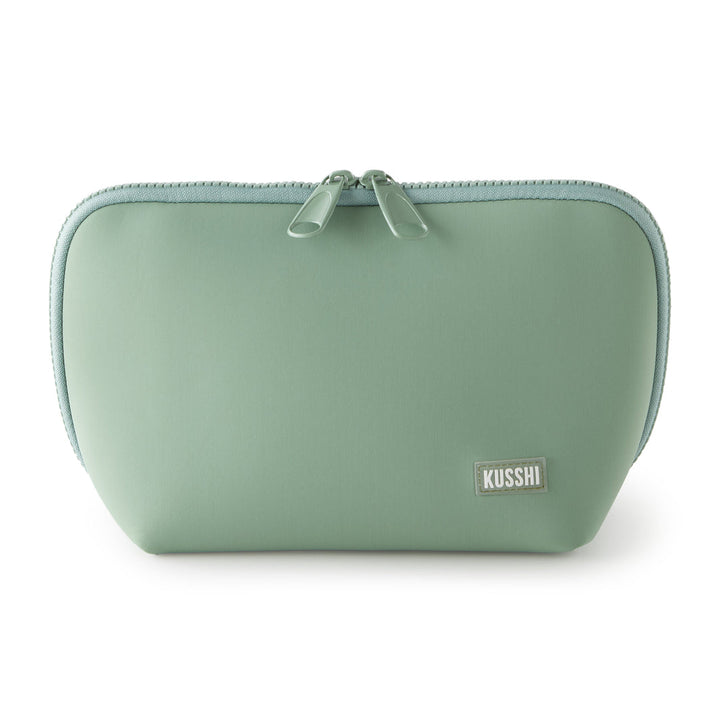 Neoprene Makeup Bag | Sage + Coral